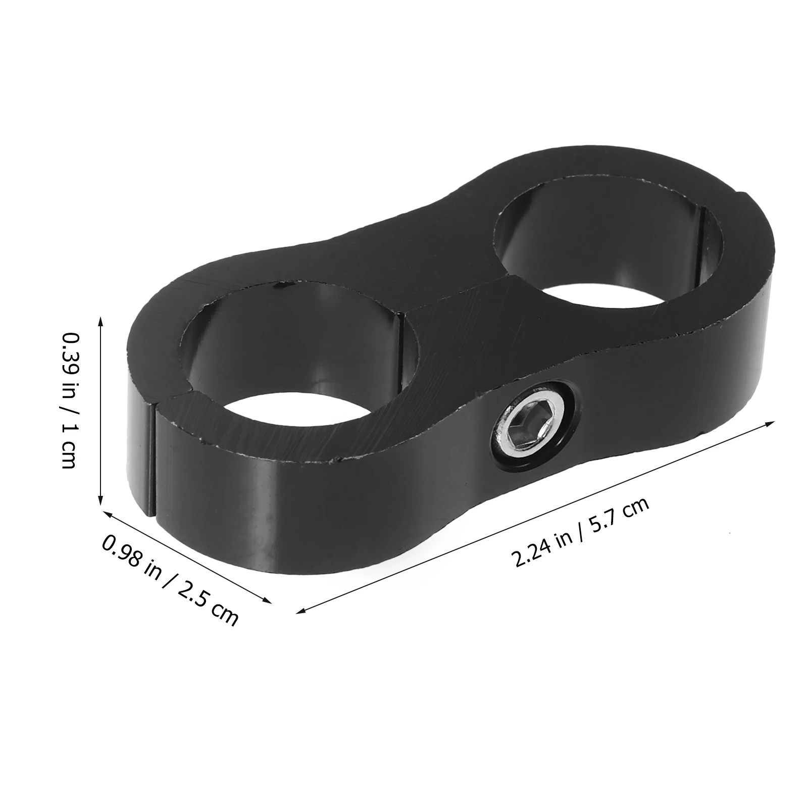 

2Pcs Hose Separator Clamp 20mm Dual Hole Fuel Line Clip Aluminum Durable Brake Line Clamp for Automotive Use Hose Clamps