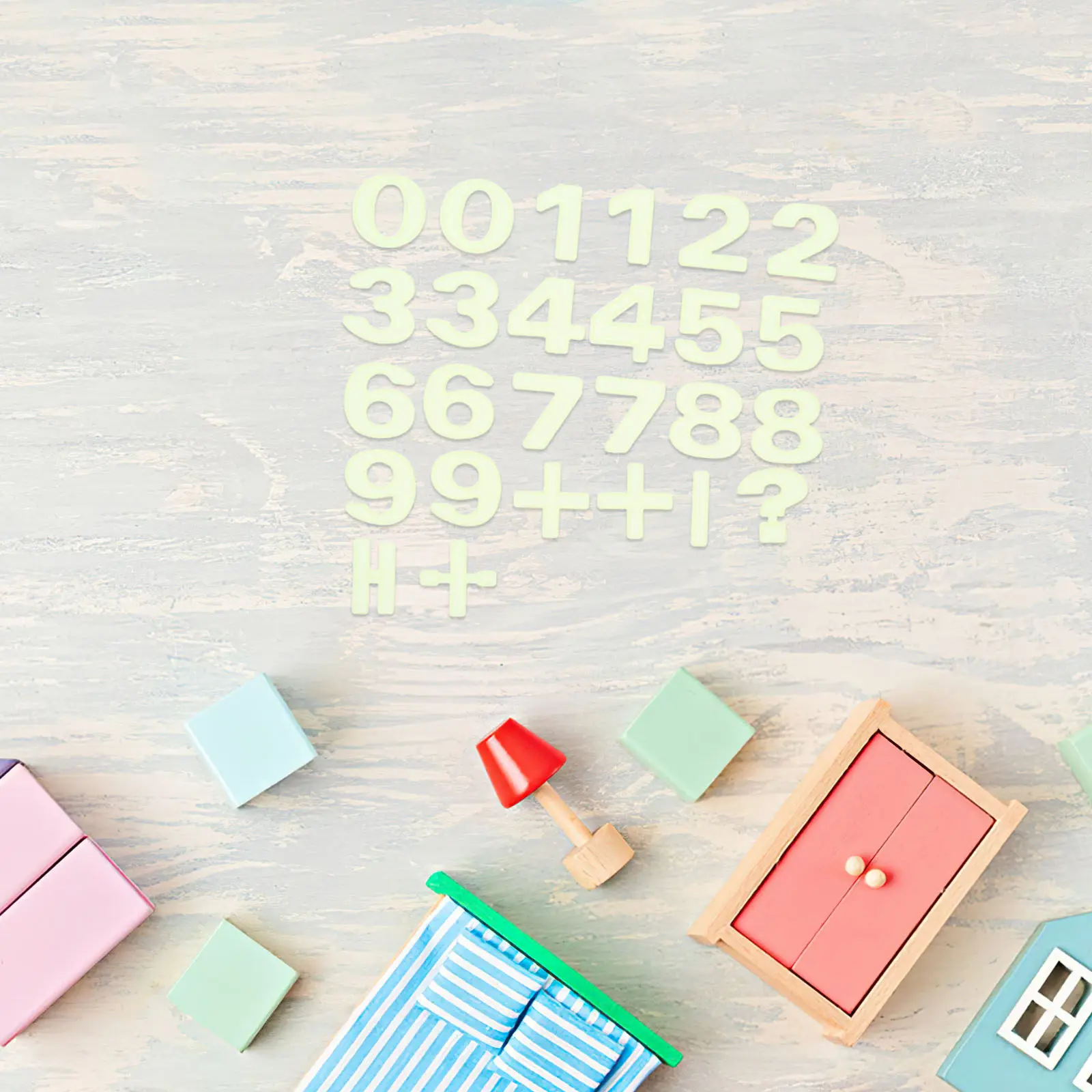 

26Pcs Luminous Number Wall Stickers Glow in The Dark for Childrens Bedroom Playroom Daycare Center Toddler Learning Decor Easy