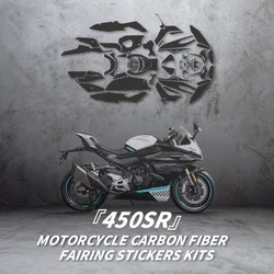 Used For CFMOTO 450SR 450SRS Motorcycle Carbon Fiber Decoration Protection Stickers Bike Accessories Plastic Area Refit Decals