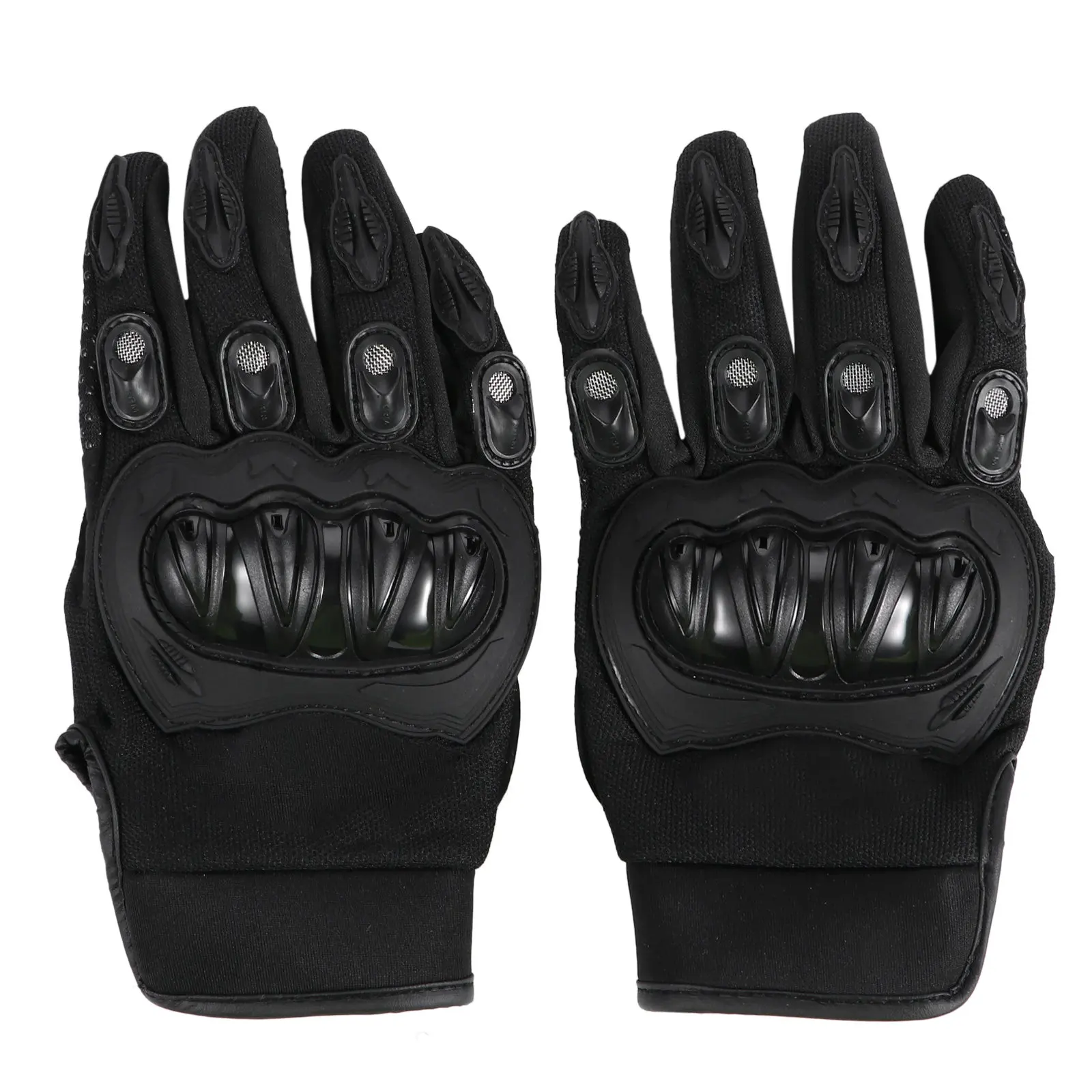 

1Pair Sports Gloves Black Flexible Full-Finger Design Ideal for Cycling Riding Motorcycle Outdoor Bike Wind
