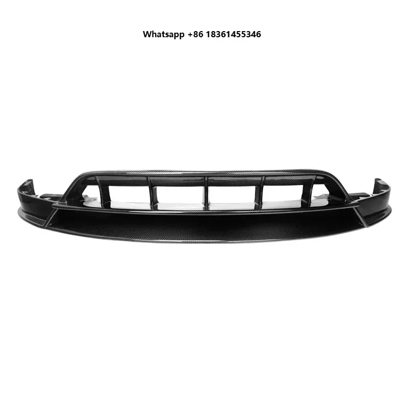 For Model X 2016-2020 R Style Real Carbon Fiber Front Bumper Lip