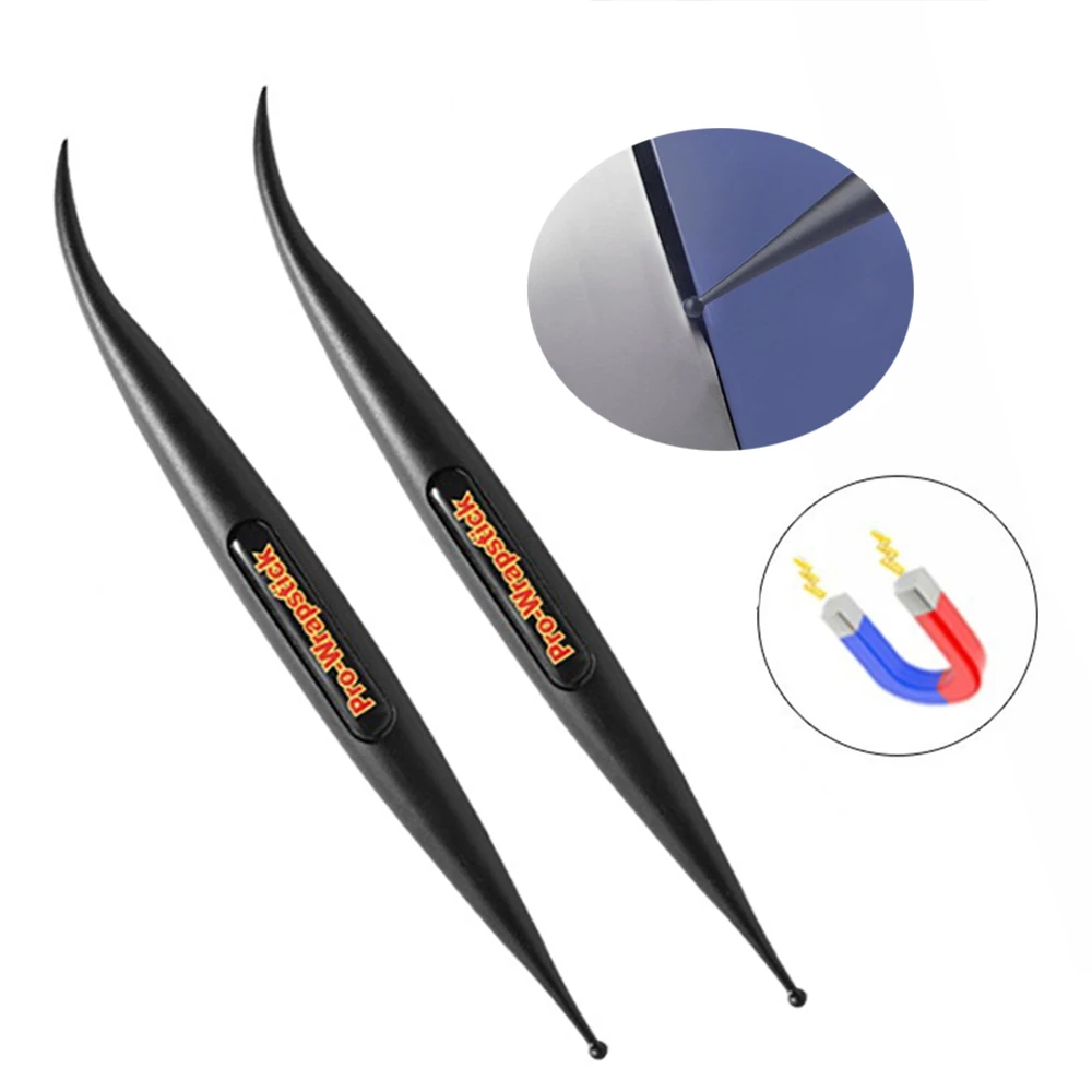 TOFAR 1/2 piezas Espátula Magnética Profesional para Coche, Aplicador de Vinilo para Películas de Tinte de Ventanas, Raspador de Esquinas Micro Go, Herramienta de Detalles