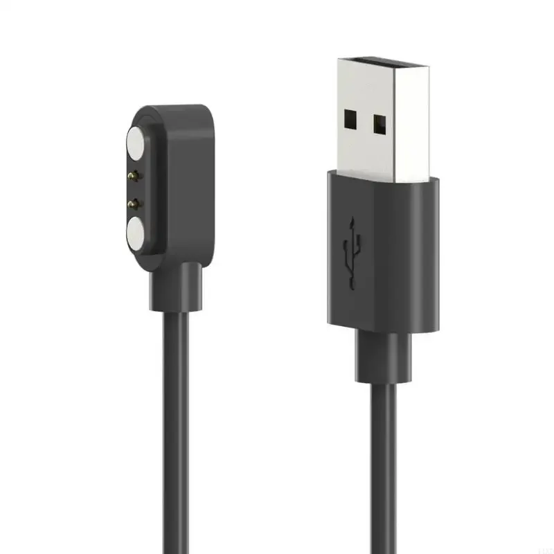 حبل شحن كابل USB قوي باللون الأسود لشحن الساعات الذكية COLMI P71