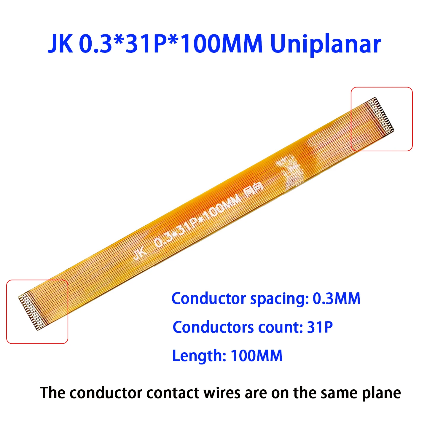 FPC Flexible Flat Cable 0.3mm Pitch 31P In-Line LVDS MIPI LCD Test Extension Cable for Electronics