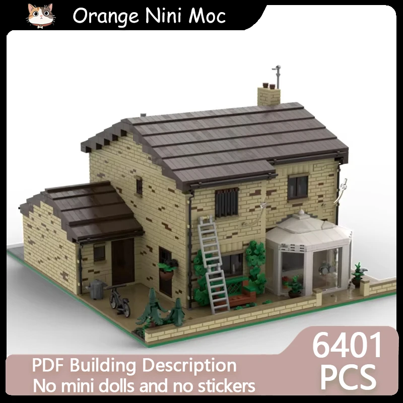 Magical Street View Model DIY MOC Building Bricks Residential Building No. 4 Modular Technology Holiday Assemble Toys Suit