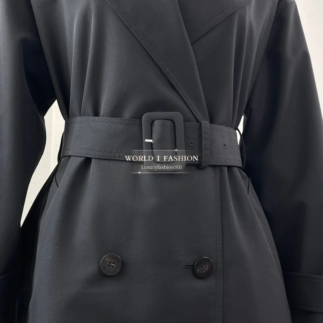 

Black Long Sleeve Lapel Jacket Tops 2025 New Design