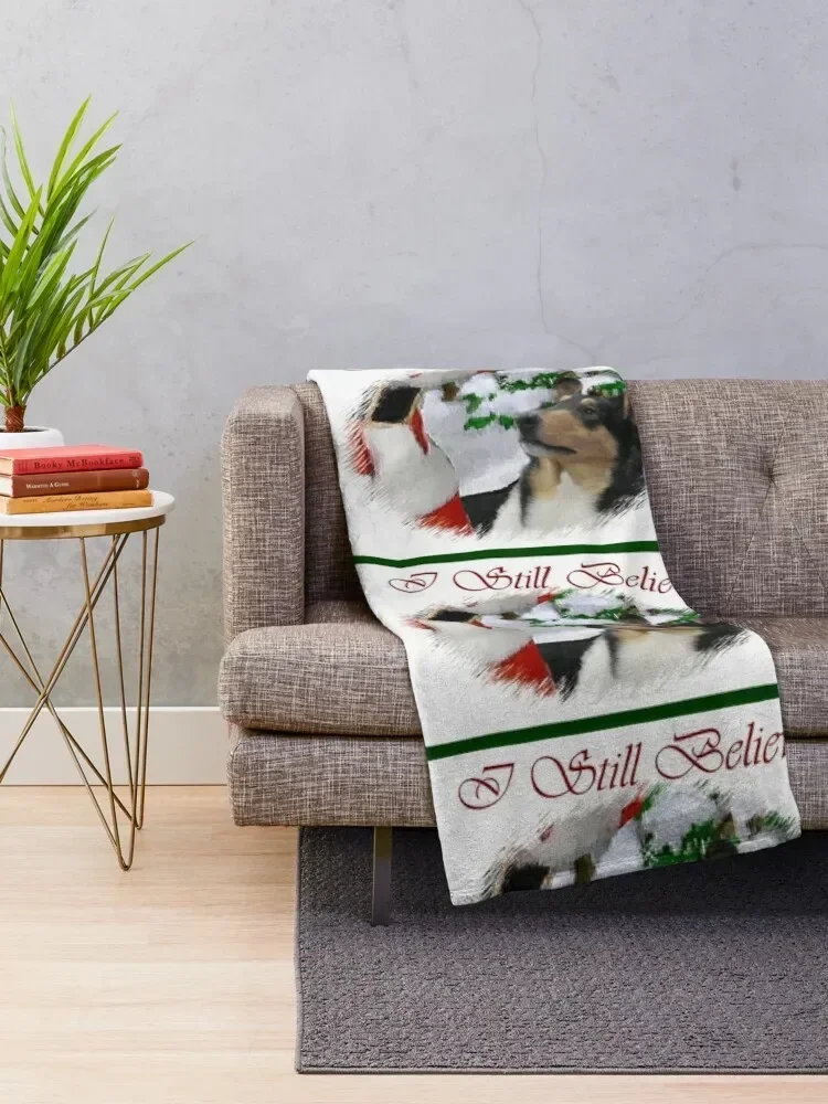 Smooth Collie Christmas Art Gifts Throw Blanket Shaggy warm for winter Blankets