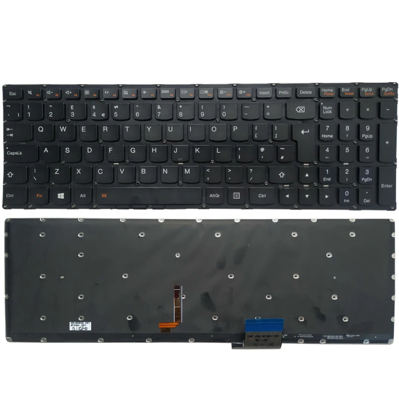 

NEW UK laotop keyboard FOR Lenovo Y50 Y50-70 Y50-70A Y50-70AM-IFI Y50-70AS-ISE Y70 Y70-70T Y70P-70T Backlit black frame