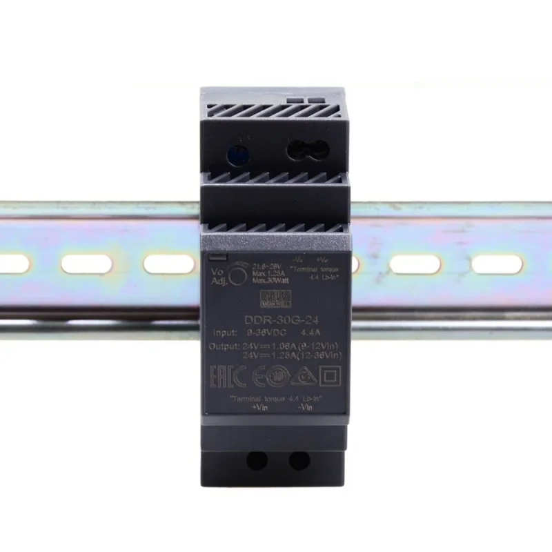 MEAN WELL DDR-30G DDR-30L DDR-30G-5 DDR-30G-12 DDR-30G-24 DDR-30L-5 DDR-30L-12 DDR-30L-24 30W DIN Rail Type DC-DC Converter 5