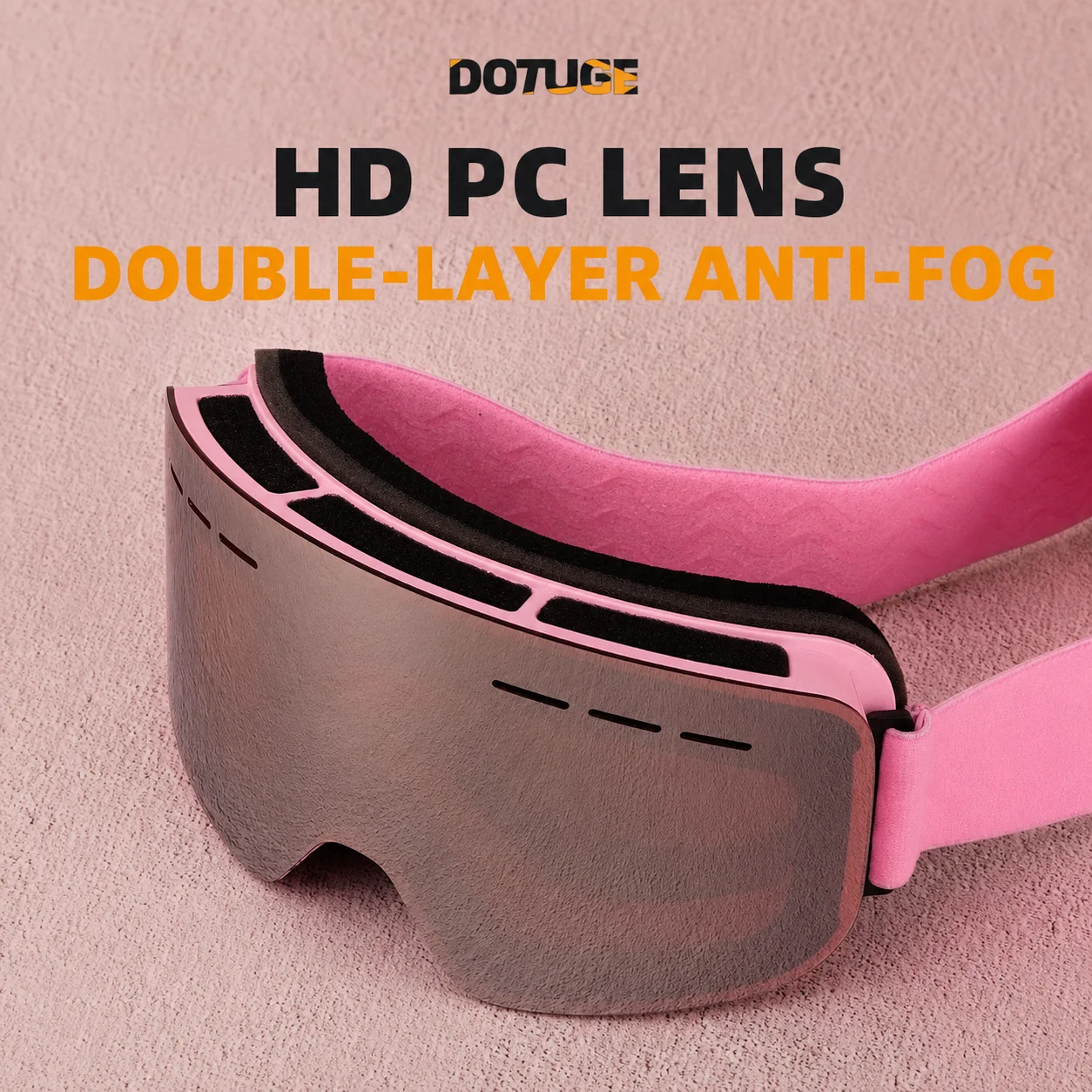 Cylindrical Ski Goggles Double Layer Anti-Fog UV Protection OTG Snowboard Eyewear for Men Women Skiing Mountaineering Cycling