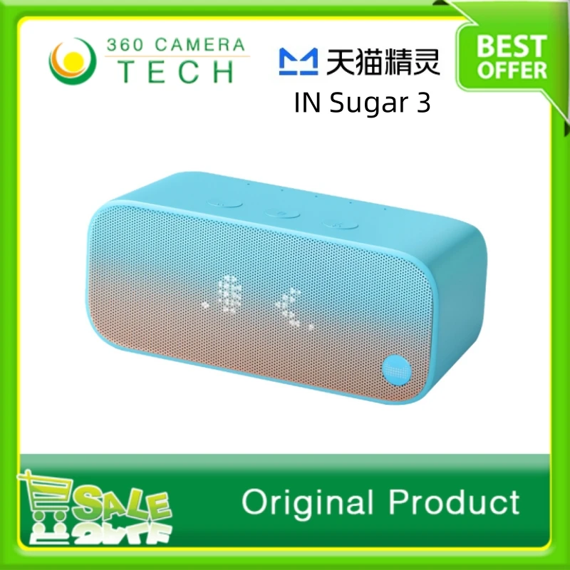 

Умный динамик Tmall Genie IN Sugar 3, маленький динамик с голосовым управлением и Bluetooth, будильник для сна