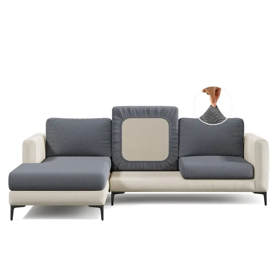 

Чехол для дивана Magic для интерьера, классический жаккардовый чехол для шезлонга, защита от домашних животных, простая установка, эластичный чехол, большой, темно-серый