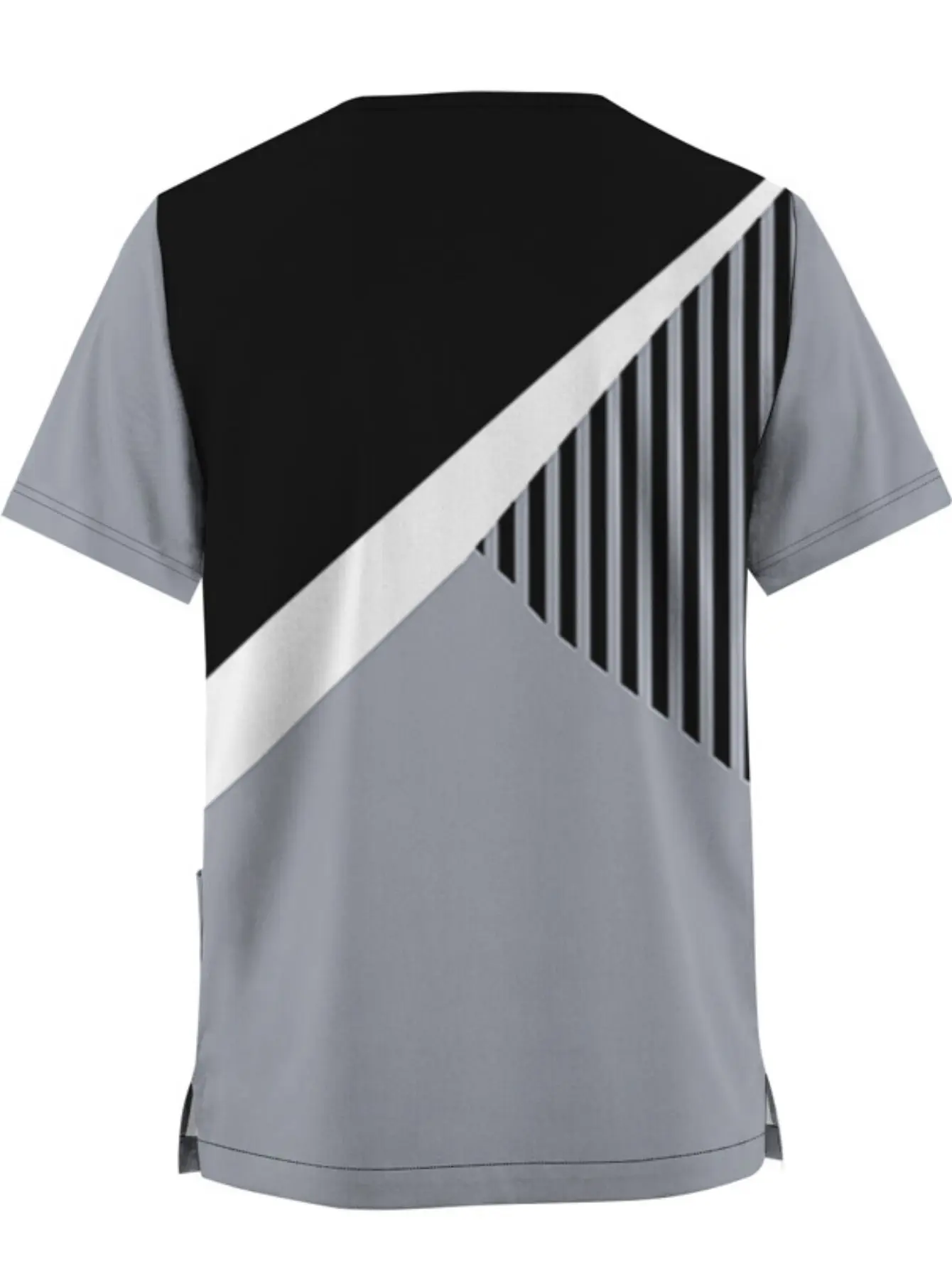 Ropa de trabajo avanzada de verano para cuidadores masculinos, mangas cortas para múltiples ocasiones y atuendo profesional versátil.