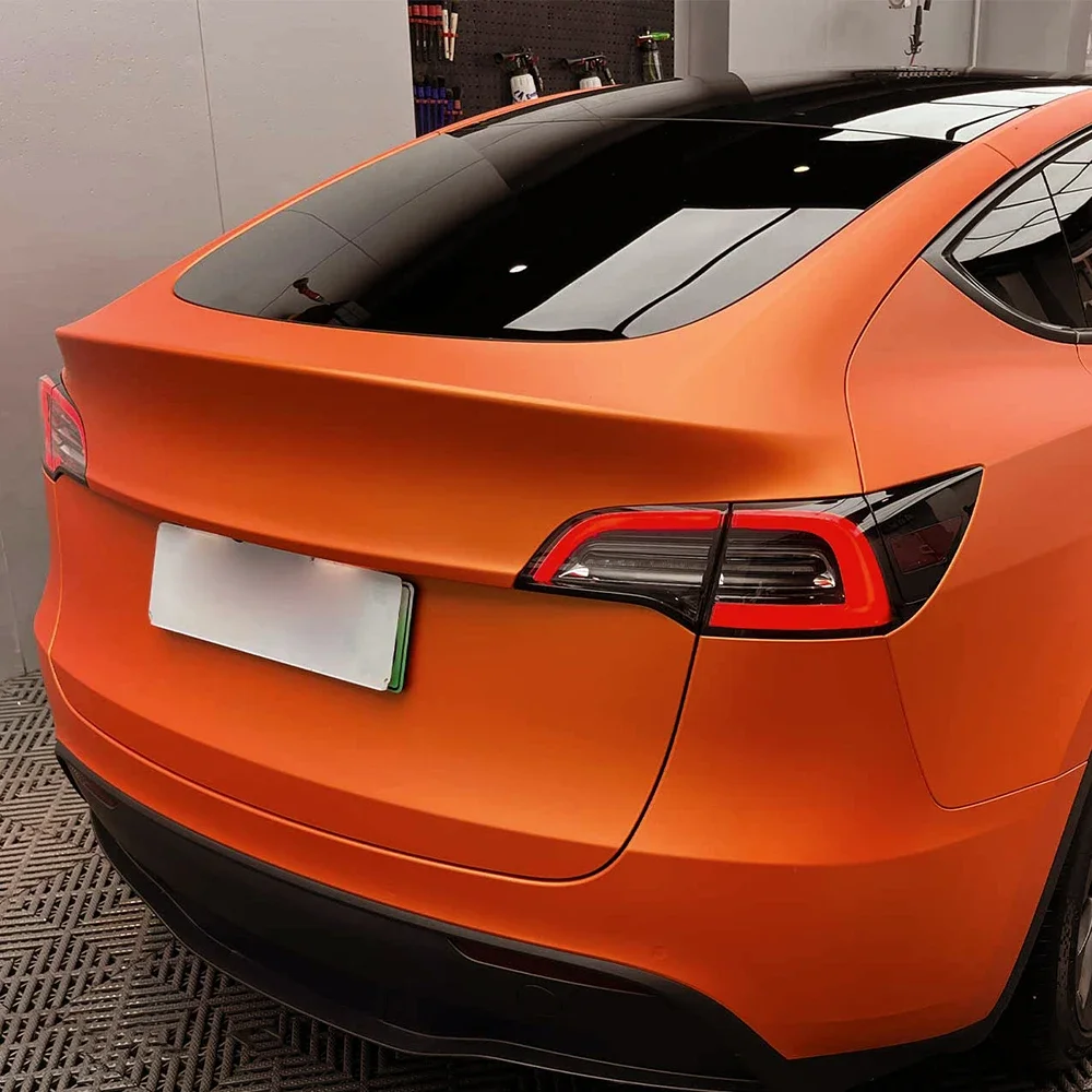Metallic Matte Satin Ice Orange Car Wrap Stickers Color Change Vinyl Film Bubble Free Car Wrapping Sticker Auto Accessories