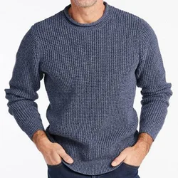 Europe and America Cross border Foreign Trade Independent Station Men's Wear Autumn and Winter New Pullover Thickened Knitwear R