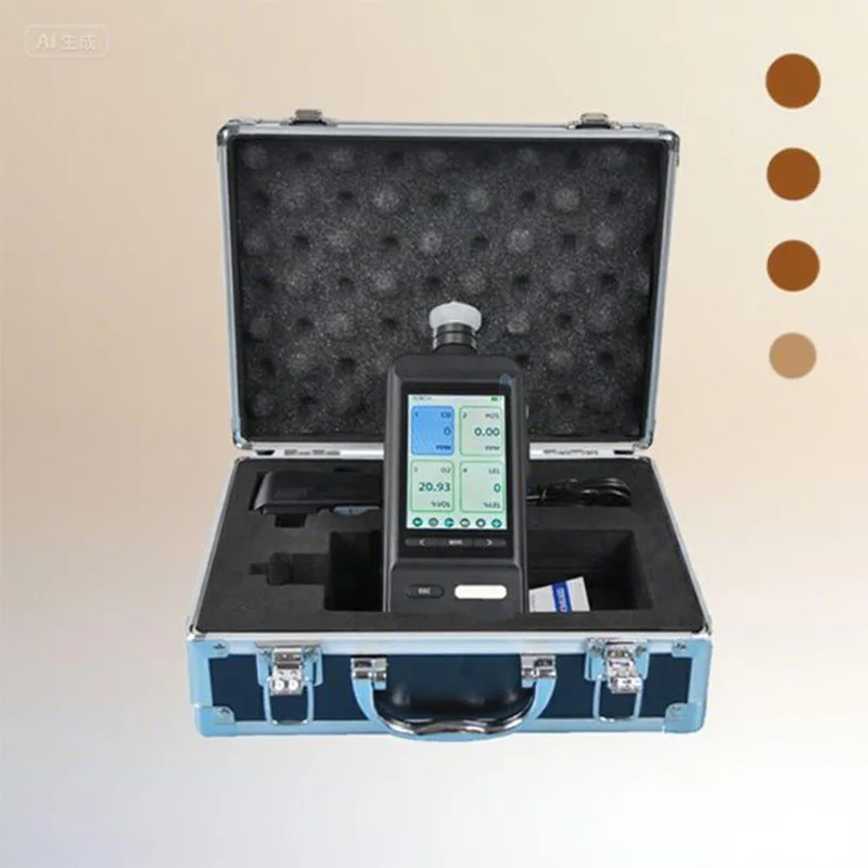 Portable 2-in-1 Gas Monitor Detector with PID Sensor for O3 C2H4 0-10000ppm Range Air Quality Monitoring Device