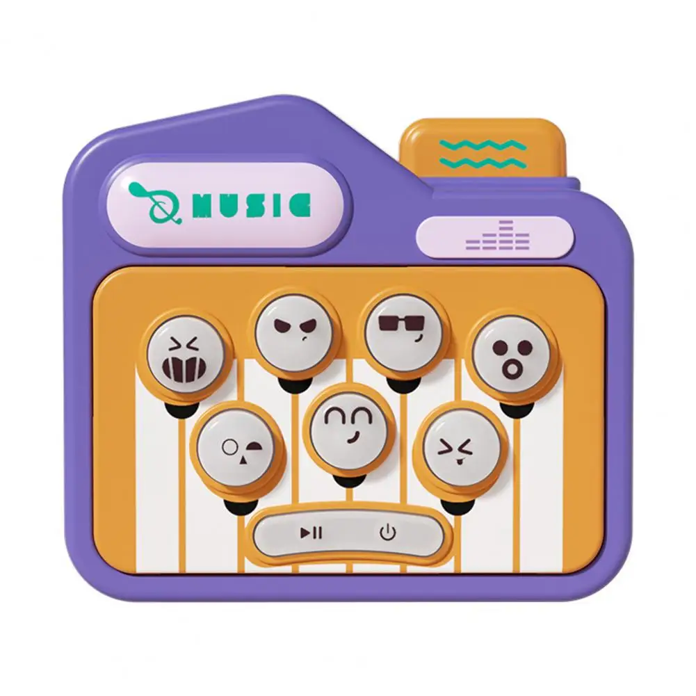 Push Bubble Game Console Musical Instruments Game Console Musical Instruments Shape Handheld Game Console Toy with for Kids