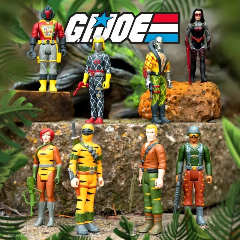 In Stock Super7 G.I. Joe Python Patrol Cobra Huli Duke 3.75 Inch ReAction Figure Toy Collectible