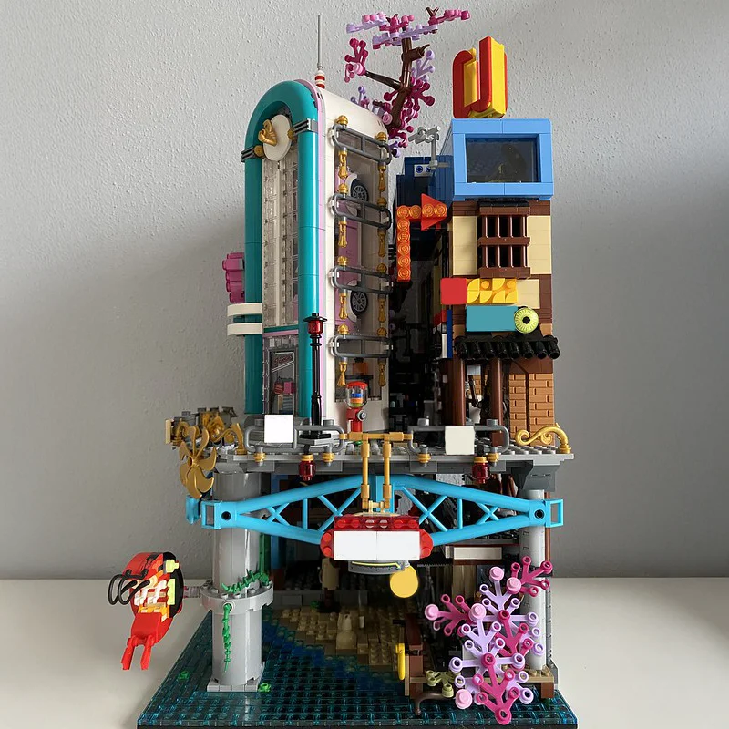 ตัวต่อ MOC 4069 ชิ้น ชุดขยายเมืองนินจา ร้านคาราโอเกะ ของเล่นตัวต่อสถาปัตยกรรม ประกอบเอง DIY ของขวัญคริสต์มาสสุดสร้างสรรค์สำหรับเด็ก