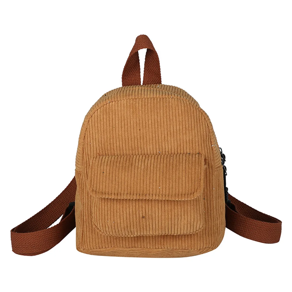 Women Fashion Mini Backpack Versatile Student Girls Bookbag Solid Color Retro Travel Backpack Student Book Bag Aesthetic Purse