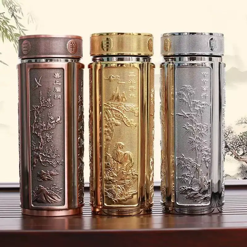 

San Yang Kai Tai Серебряная ионная посеребренная чашка Чашка здоровья Подарочная чашка Чашка для воды Изолированная чашка