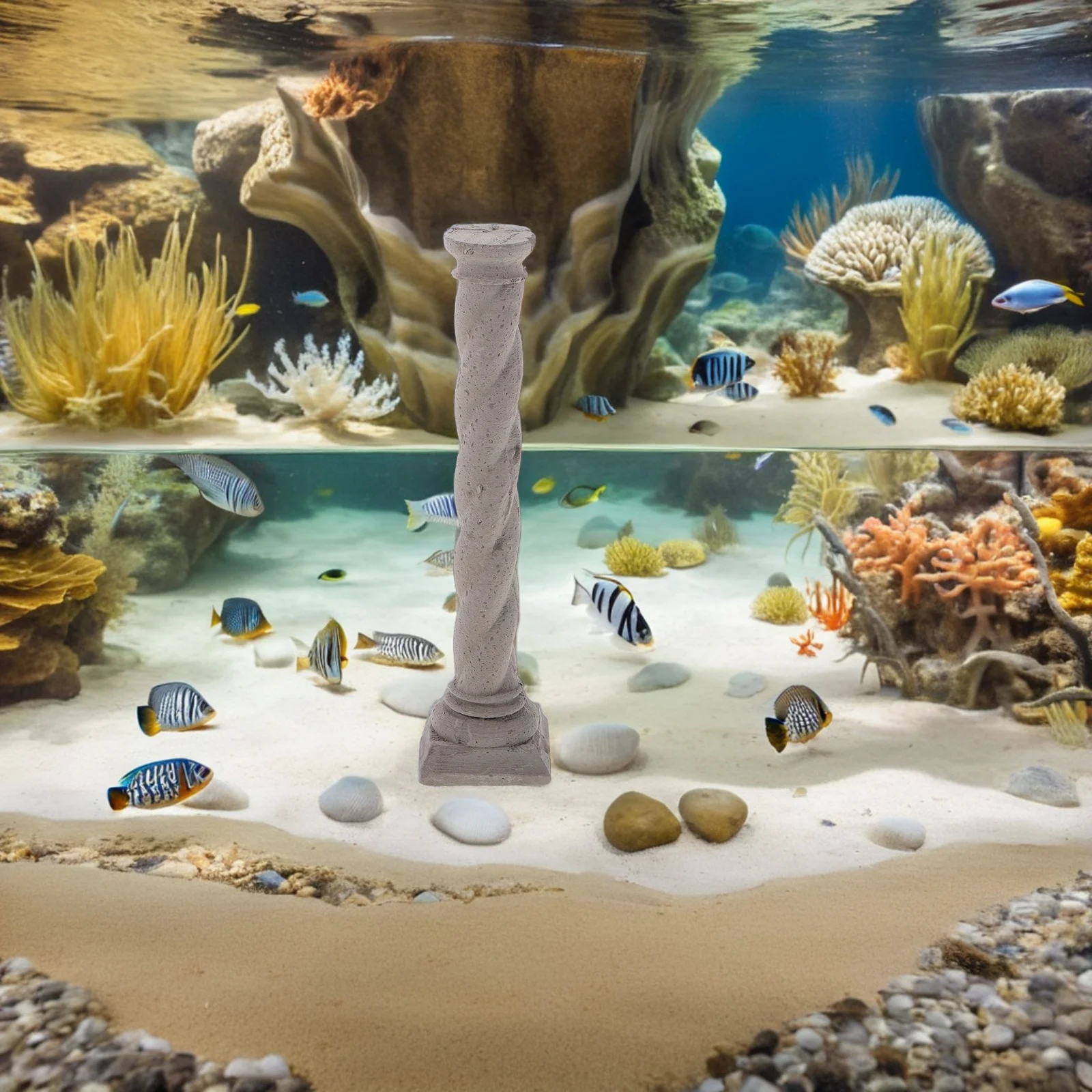 

Roman Column for Mini 18.5x4.4x4.4cm Cement Craft Aquarium Decor Fish Tank Shelter Ornament Micro Landscape Desktop Pillar