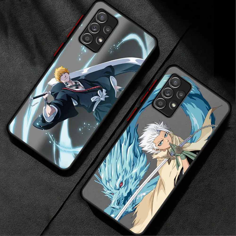 Anime Bleach Ichigo Case for Samsung Galaxy A54 A53 A23 A13 A24 A72 A22 A32 A34 A12 A33 A14 A73 A21s A52 A52s Armor Soft Cover