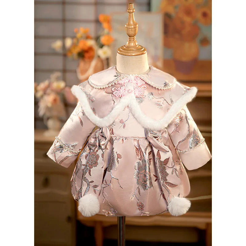 

One-year-old girl's treasure dress, little princess dress, birthday party grab Zhou high-end Tang suit, 100 days cheongsam, day