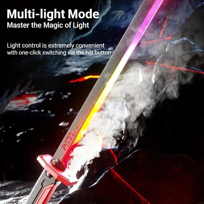 Giocattolo per bambini con spade luce scintillante con effetti LED colorati e caratteristiche nebbia sonora per attività