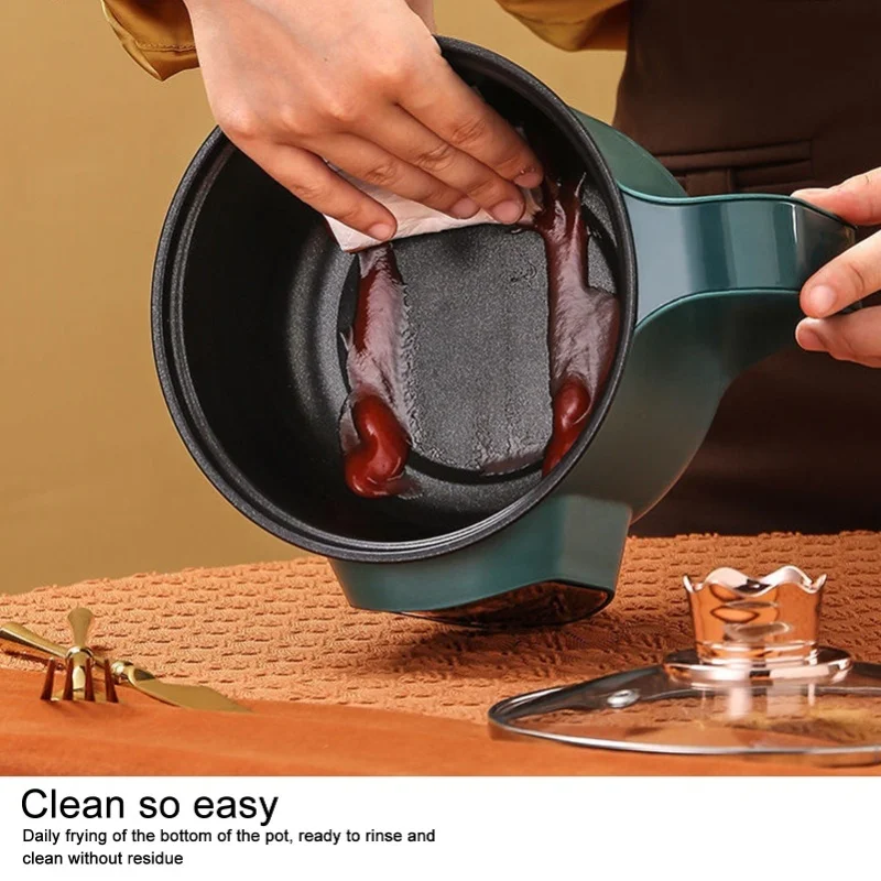 220V Electric Hot Pot Intelligent Reservation Small Cooking Pot 600W Electric Cooker Non Stick For Pasta Soup Steak Eggs EU Plug