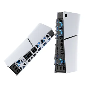 مروحة تبريد PS5 Slim Accessories لبلاي ستيشن 5 ، وحدة تحكم رفيعة ، 3 سرعات دوران ، ضوء LED ، موزعات USB 3.0 6 مبرد مبرد مبيعات رئيسي ل PS3 - No6