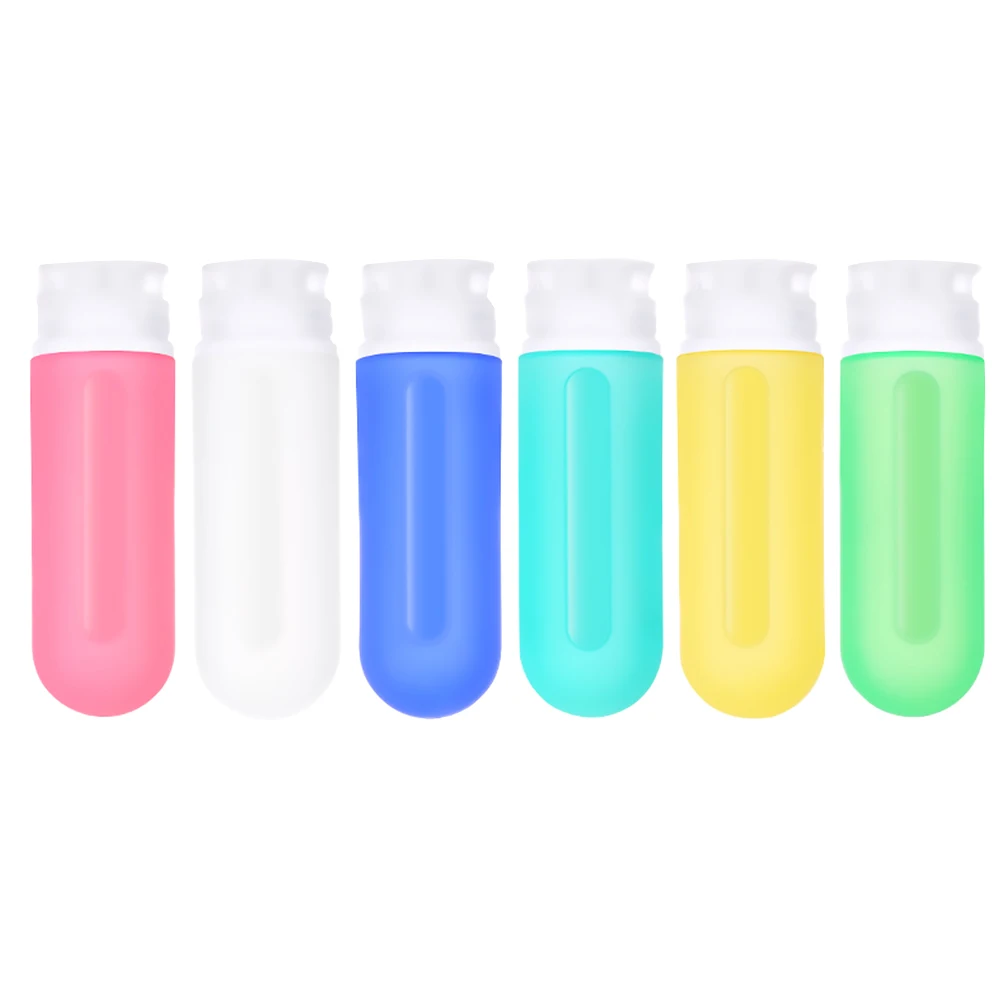 

6pcs Leak Proof Silicone Travel Bottles Set Refillable Portable Toiletries Containers Squeeze Bottles For Air Travel Essentials