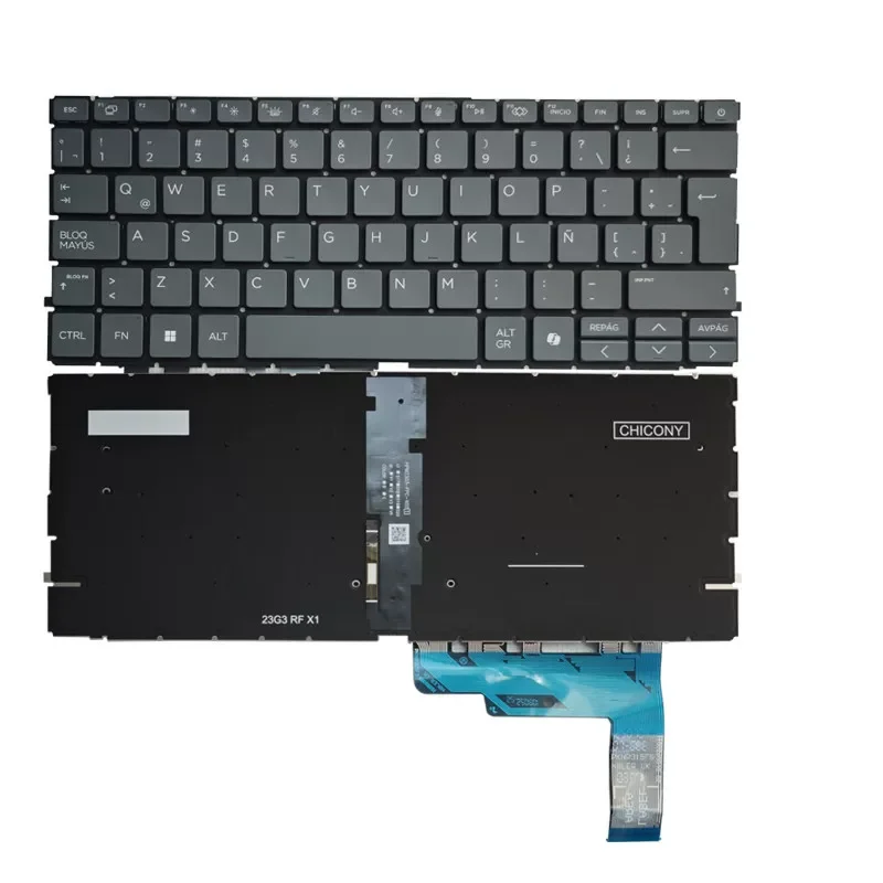 US/UK/SP/LA/BE Language Keyboard For HP EliteBook 640 645 G11 Gray Color