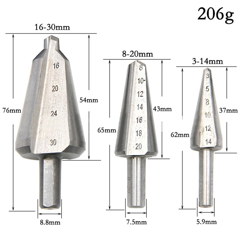 1PC parasol do wiercenia i fazowania HSS stożkowy wiertło ze stali szybkotnącej do dekoracji dziurkacza fabryki 16-30mm 8-20mm 3-14mm