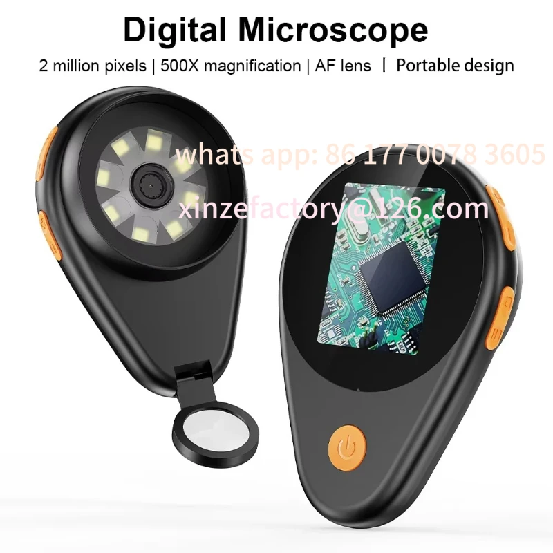 

Customizable Auto Focus Digital Microscope 500X Magnification Portable Magnifying Glass 2MP Electronic Microscope