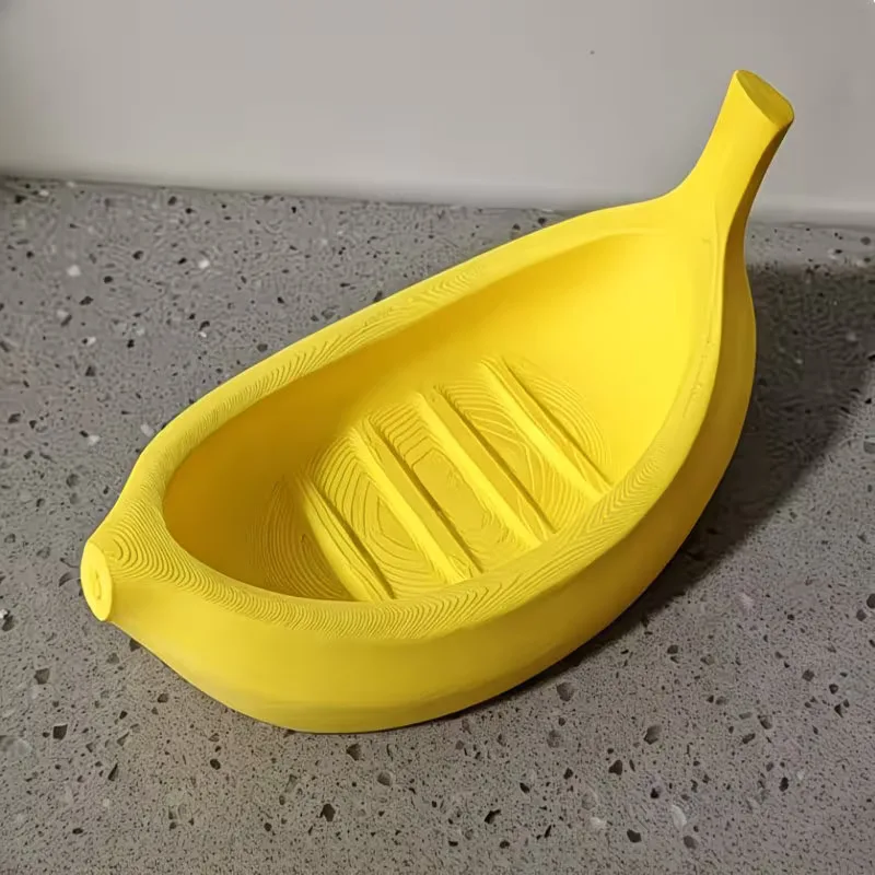 Desktop Storage Single Creative Banana Shaped Soap Tray Modern Tabletop Bathroom Sundry Storage Holder For Soap Home Decor
