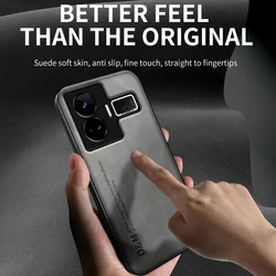 For Realme GT5 5G Чехол для Skin Feel Shockproof Matte Leather Case Soft Back Cover Funda For Realme GT5 GT 6 7 Pro 6T 7T