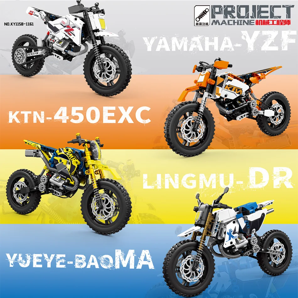 

MOC Technical Off-road Motorcycle Building Blocks Project Machine Series DIY Educational Toys For Kids Collectible Holiday Gifts