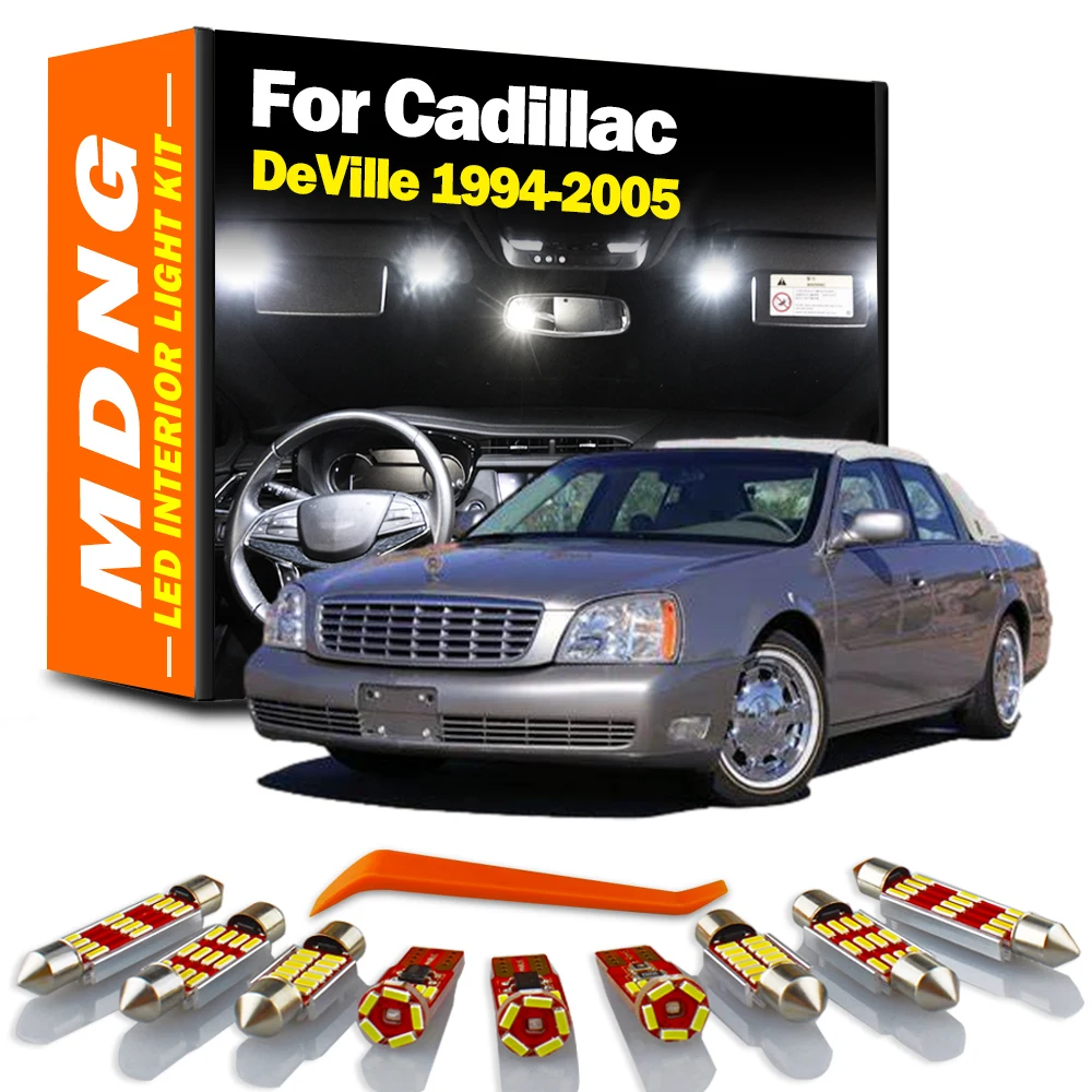 MDNG Canbus For Cadillac DeVille 1994- 2002 2003 2004 2005 LED Vanity Mirror Bulbs Interior Map Dome Light Kit Car Accessories