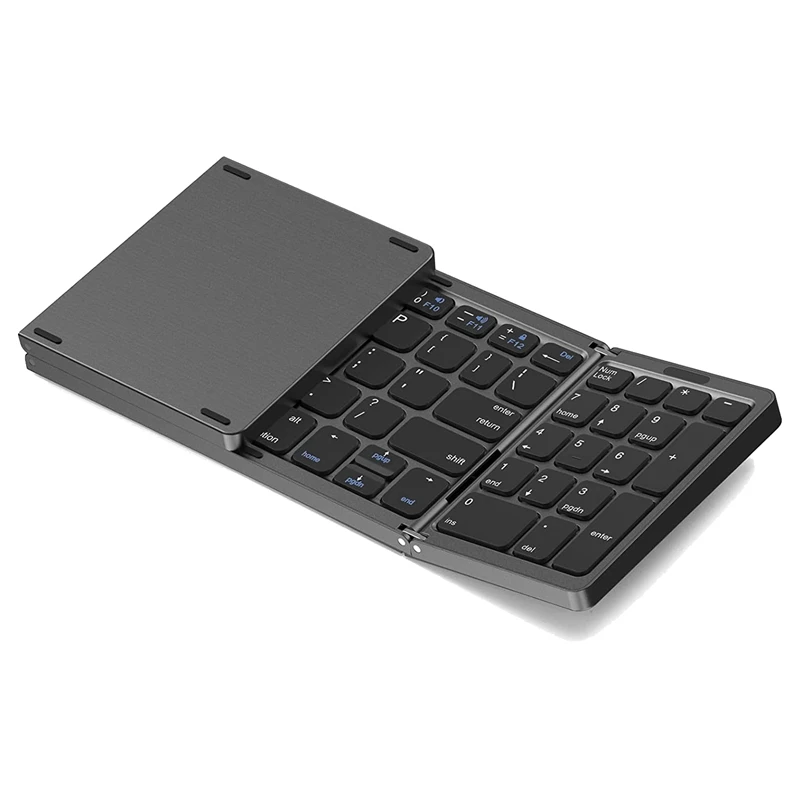 

New Foldable Bluetooth Keyboard, USB Rechargeable Wireless Keyboard For IOS, Android, Windows PC Laptop Smartphone