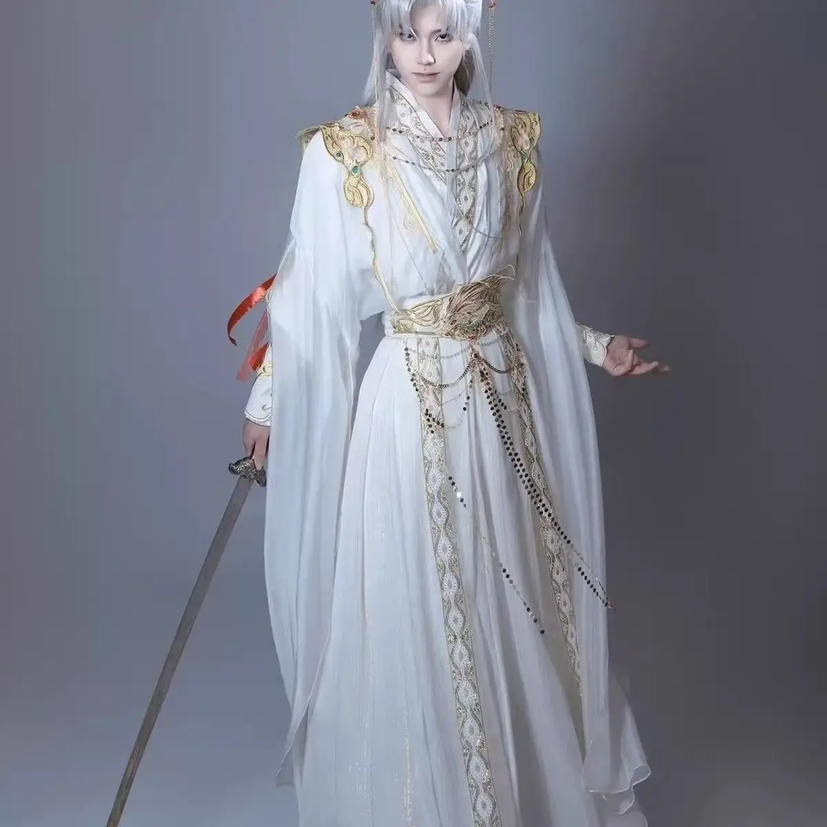 Молодежный косплей костюм маленького принца для мужчин и женщин, древний китайский королевский костюм с вышивкой, нишевый костюм на Хэллоуин, уличная мода, COS наряд