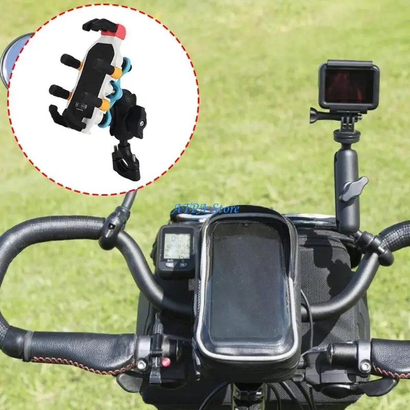 

U13C Vibration Dampening Bike Mount Adjustable Motorcycle Bracket for Smartphones