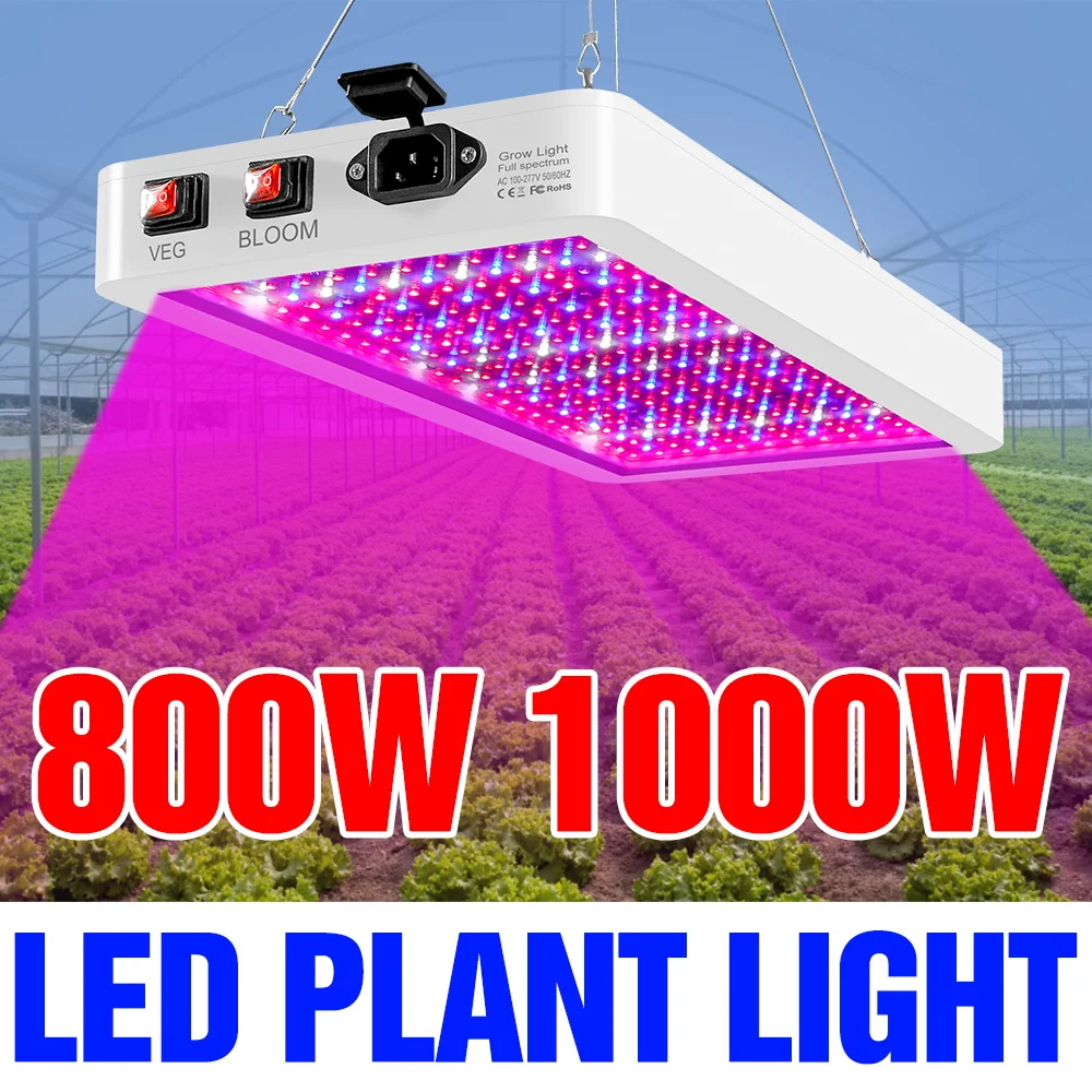 

1000W LED Grow Light Full Spectrum Quantum Board Hydroponics Plant Cultivation Lamp Greenhouse Tomato Vegetable UV Fill Lighting