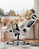 Hbada P2 pro Ergonomic Office Chair with 3D Lumbar Support 3D Rotation Arms Headrest And 135° Tilt Function Mesh Chair