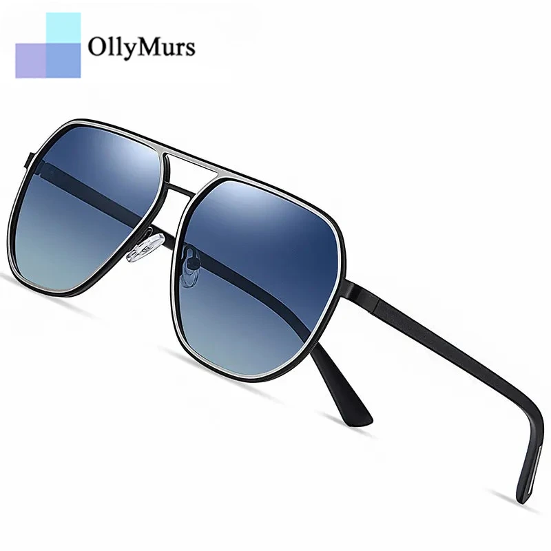 

OLLYMURS New Fashion Metal Large Retro Men's Driving Optical Prescription Sunglasses Myopia Decorativ Polarized Sunglasses 3375