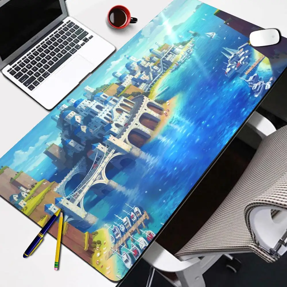 

Sea ​​view city Mouse Pad Mouse Pad Desk Mouse Pad Cute HD Desk Pad Extended Gaming Keyboard Mats Large XXL Gamer Mousepad 90x40