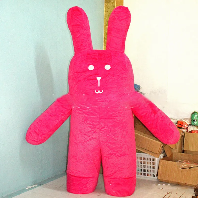 2.6M Gait Inflatable Teddy Baer and Rabbit Cosplay Costume Mascot for Adult Halloween Parties Anniversaries Weddings Costum Cos