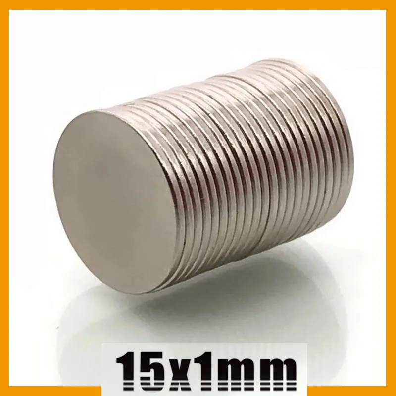 15x1mm 10/20/50/100/200/500Pcs N35 Round Super Powerful Strong Neodymium Magnet 15mm X 1mm Permanent Magnetic Imanes Disc 15*1