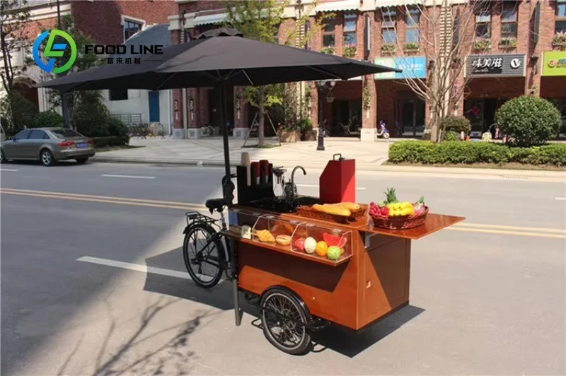 

Customized Mobile Ice Cream Cart Ice Cream Bike Cart With Freezer Suitable For Small Vendors Selling Ice Cream and Popsicles