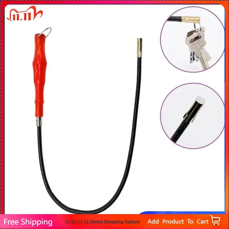 Strong Magnetic Pick Up Tool Flexible Magnet Spring Grip Grabber Hand Tools for Picking Up Nut Bolt Adjustable Pickup Rod Stick